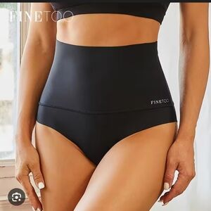 FINETOO Seamless High Waist Underwear in Black